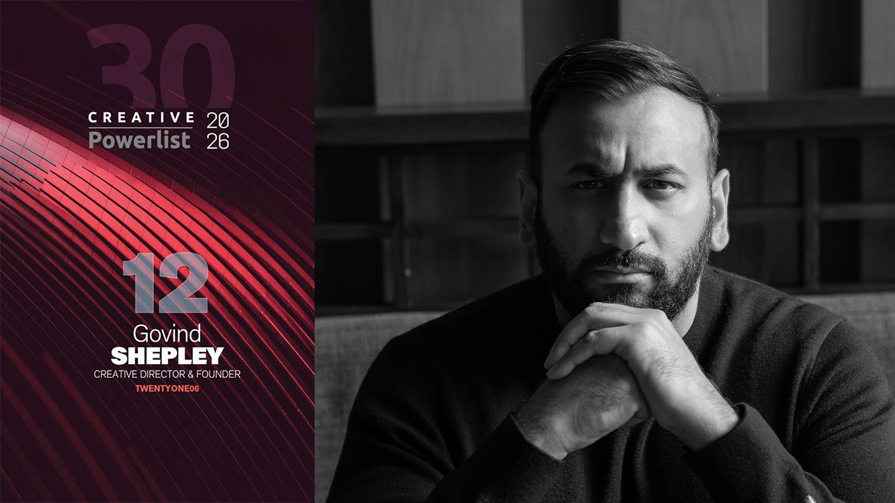 Govind Shepley, Founder and Creative Director of TwentyOne06, recognised in Creative 30 Powerlist 2026